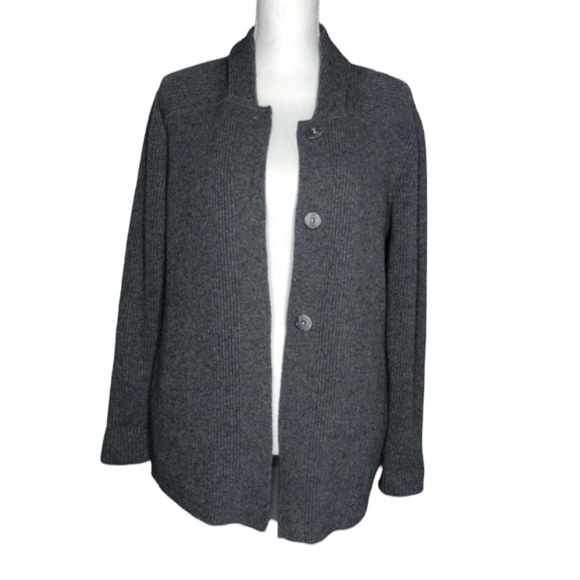 Lafayette 148 Cashmere Blend Cardigan Snap Close Long Length Cardigan - Picture 2 of 9